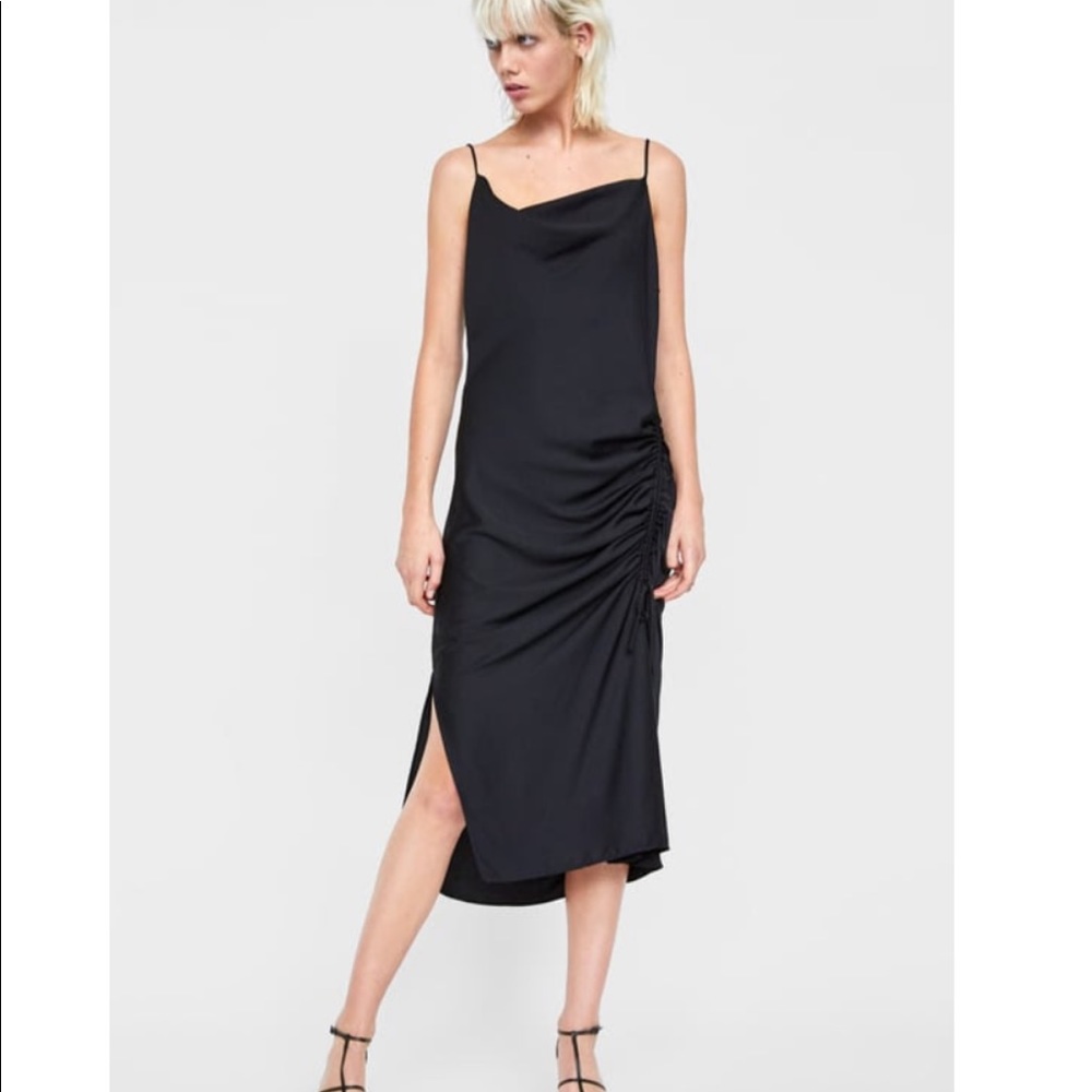 Zara 90s Draped Slip Dress NWT size M